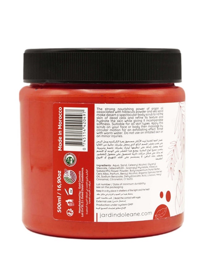 Face And Body Scrub With Hibiscus Flower Red 500grams