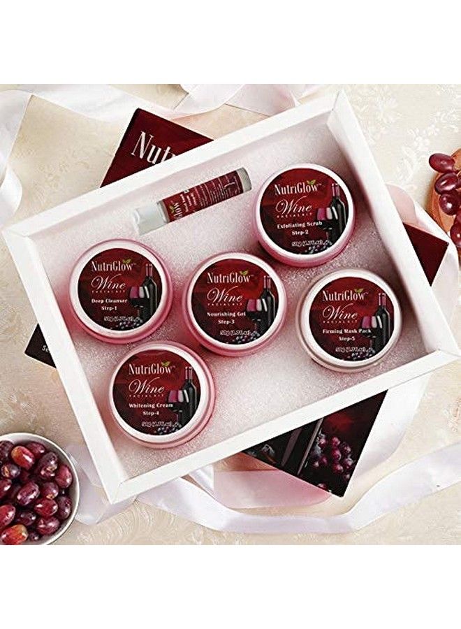 Red Wine Facial Kit (250Gm + 10Ml) & Skin Whitening Moisturizing Lotion (500 Ml) For Intense Nourishment Skin Glowing And Blemish Fade Pigmentation Pack Of 2