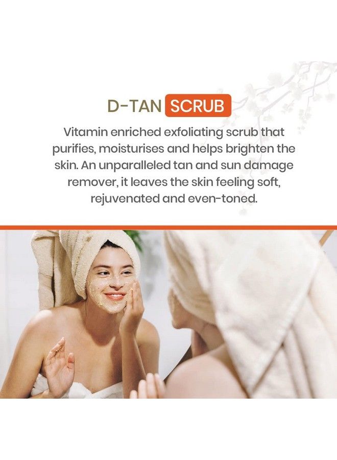 Dtan Face Scrub;Enriched With Aloe Vera Walnut Wheat & Licorice;Detan Face Scrub For Men & Women;All Skin Typesremoves Dirttanexfoliates & Renew Skin Cells; 100Gm (100 G Pack Of 2)