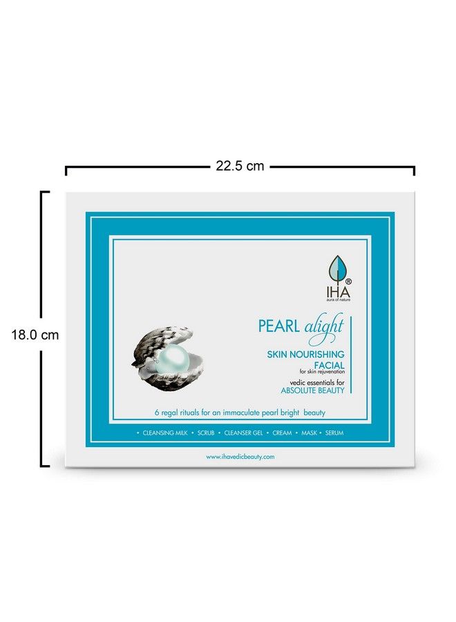 Pearl Alight Skin Nourishing Facial Kit Herbal Skin Lightening Big Facial Kit For Radiant And Glowing Skin Face Cleanup Kit For Normal To Dry Skin (Combo Of 6)