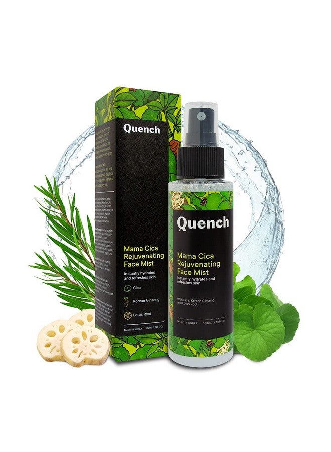 Quench Mama Cica Rejuvenating Korean Face Mist Hydrating Mist With 2% Niacinamide With Cica & Korean Ginseng (100Ml)