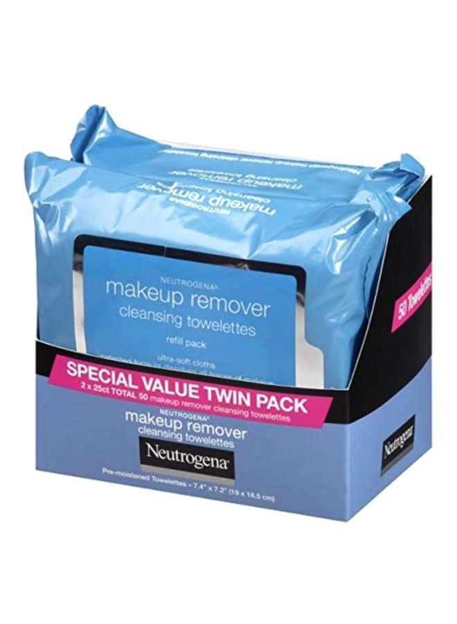 Pack Of 2 Makeup Remover Cleansing Towelettes 7.4 x 7.2 inchesinch