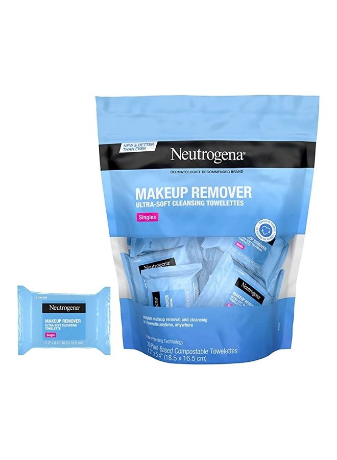 Makeup Remover Cleansing Towelettes Blue 18.5x16.5cm