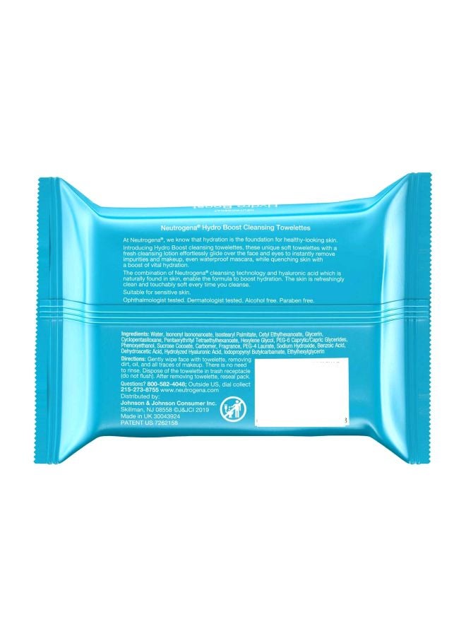 Pack Of 25 Hydro Boost Cleansing Towelettes 7.4x7.2inch