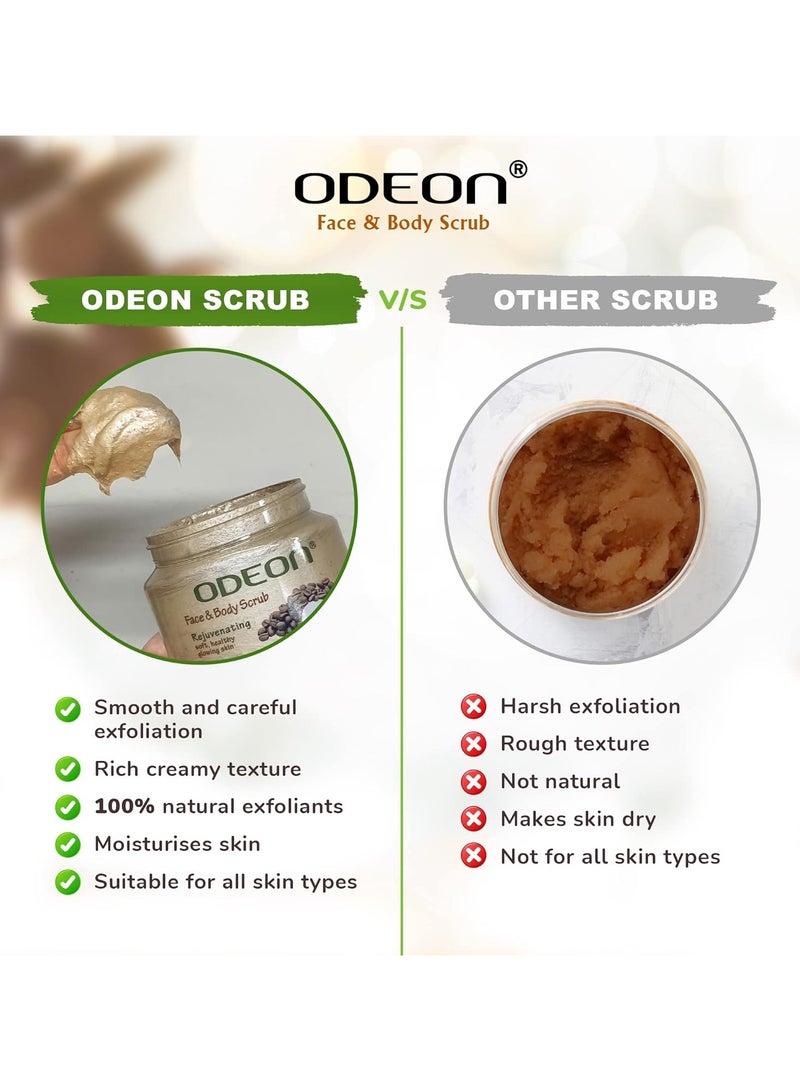 Odeon Coffee Coconut Rejuvenating Exfoliating Body Scrub 300ml