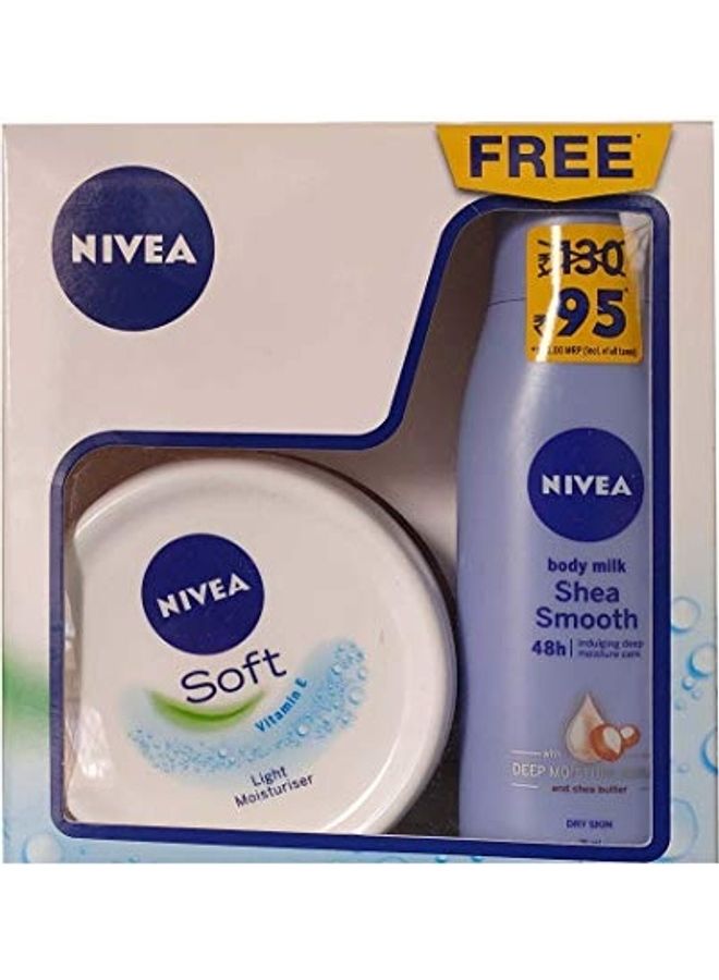 Set Of 2 Nivea Soft Cream With Shea Smooth