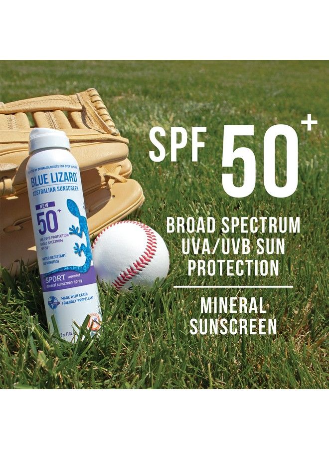 Sport Spray Sunscreen Spf 50+ Cream Unscented 5 Fl Oz