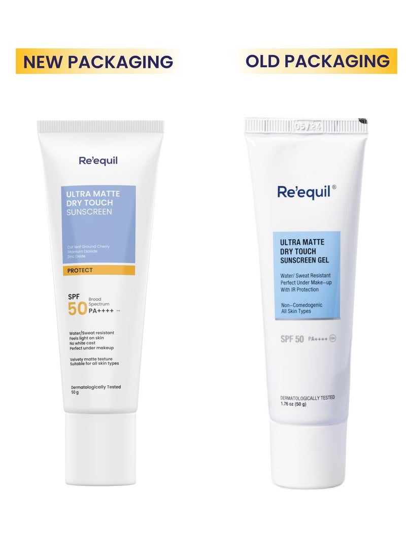 RE' EQUIL Ultra Matte Dry Touch Sunscreen Gel SPF 50 PA++++