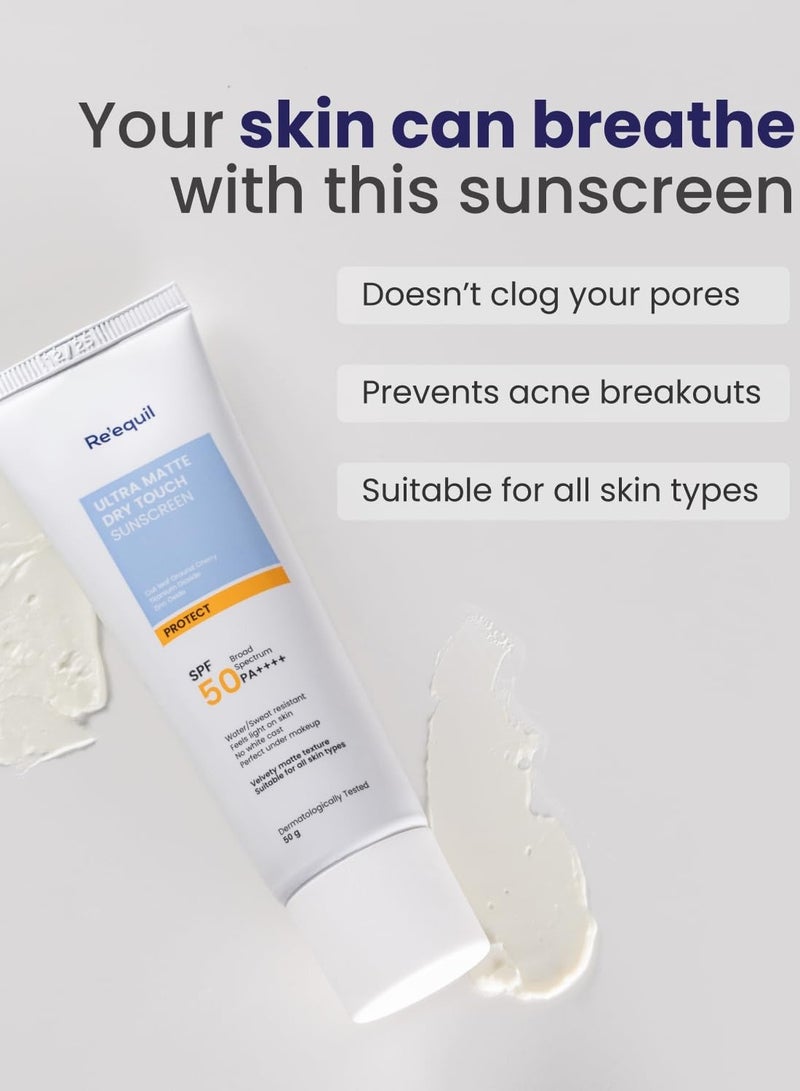 RE' EQUIL Ultra Matte Dry Touch Sunscreen Gel SPF 50 PA++++