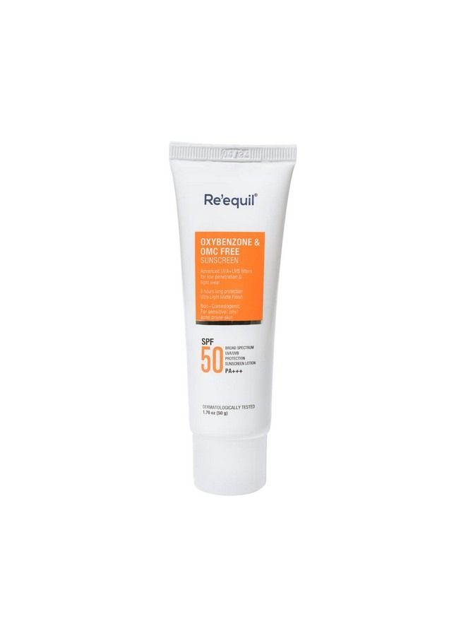 Oxybenzone and OMC Free Sunscreen For Oily, Sensitive & Acne Prone Skin, SPF 50 PA+++ - 50g