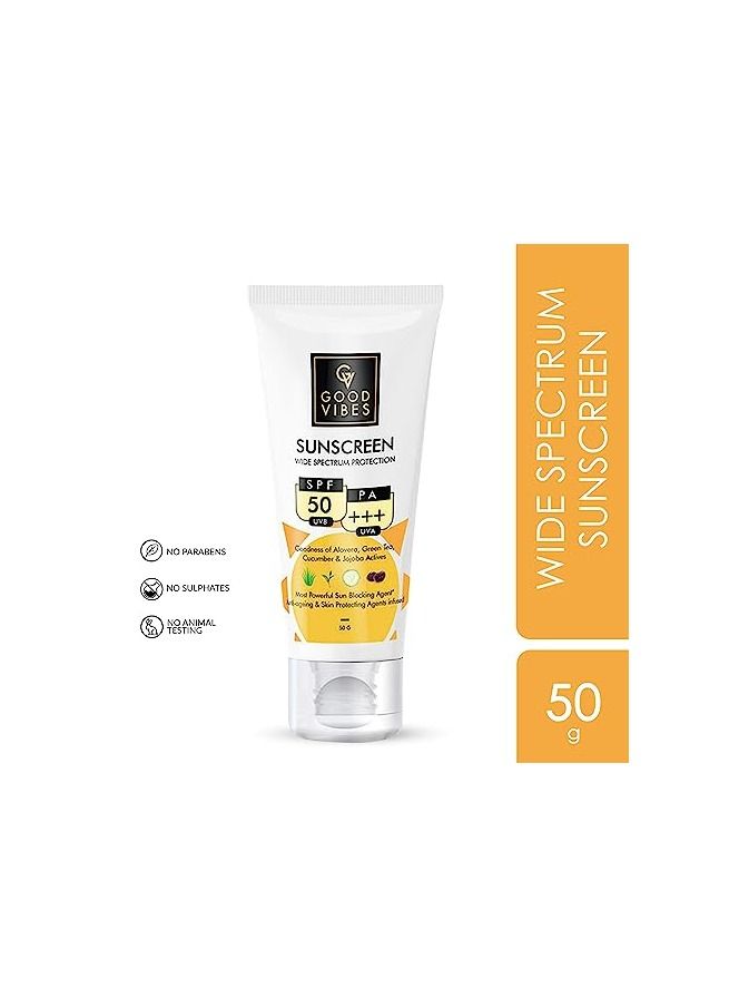 Good Vibes Wide Spectrum Protection Sunscreen With SPF 50