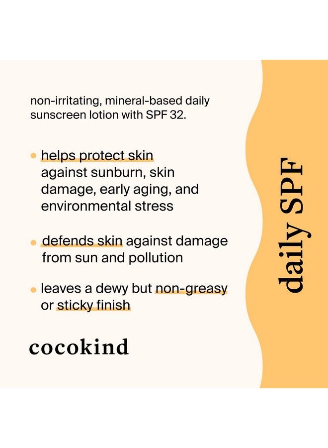 Daily Spf Face Sunscreen Mineral Sunscreen With Zinc Oxide Unscented Reef Safe Sunscreen With Spf 32 Protection