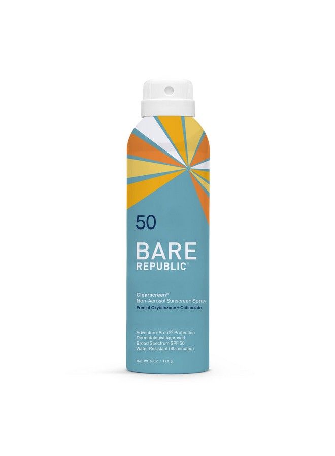 Clearscreen Sunscreen Spf 50 Sunblock Spray Water Resistant With An Invisible Finish 6 Fl Oz