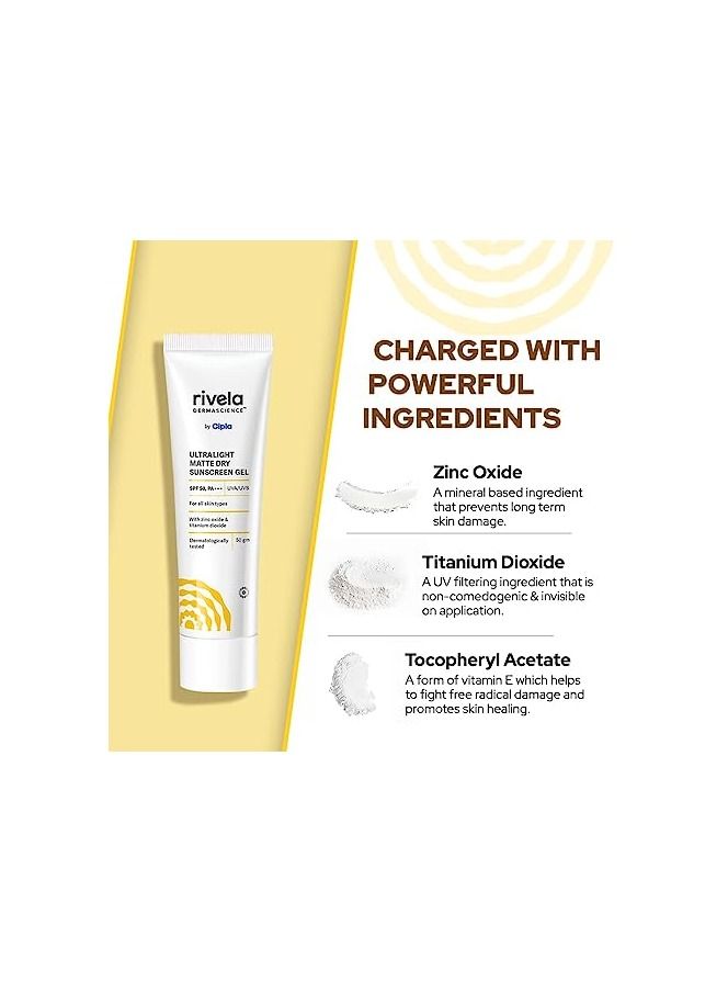 Rivela Dermascience Ultralight Matte Sunscreen Gel SPF 50, PA+++