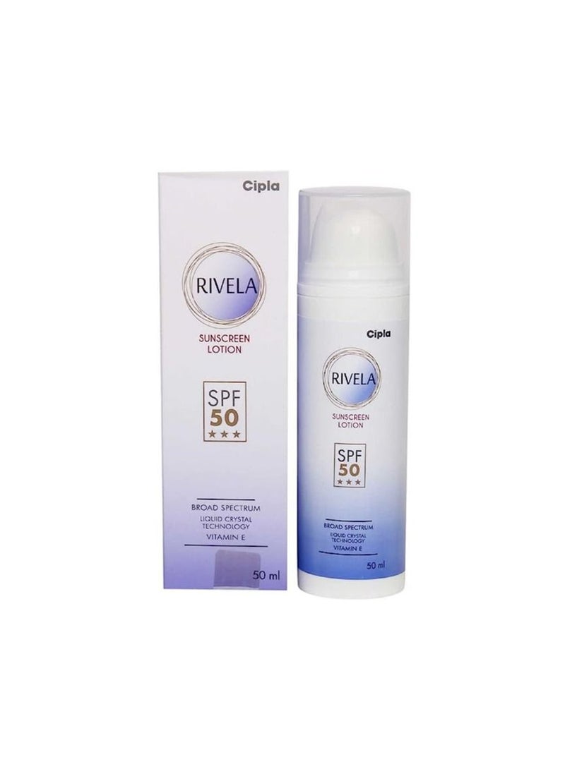 Rivela SPF 50 Bottle of 50 ml Sunscreen Lotion