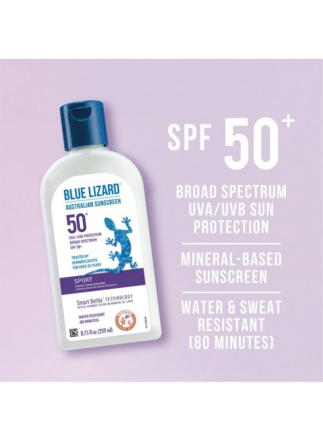 Sport Mineralbased Sunscreen Lotion Spf 50+ Cream Unscented 8.75 Fl Oz