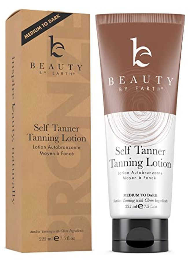 Self Tanner Tanning Lotion - Medium To Dark Fake Tan Self Tanning Lotion For Body, Gradual Tanning Lotion Self Tanner For Natural Looking Self Tan, Sunless Tanner Tan Lotion