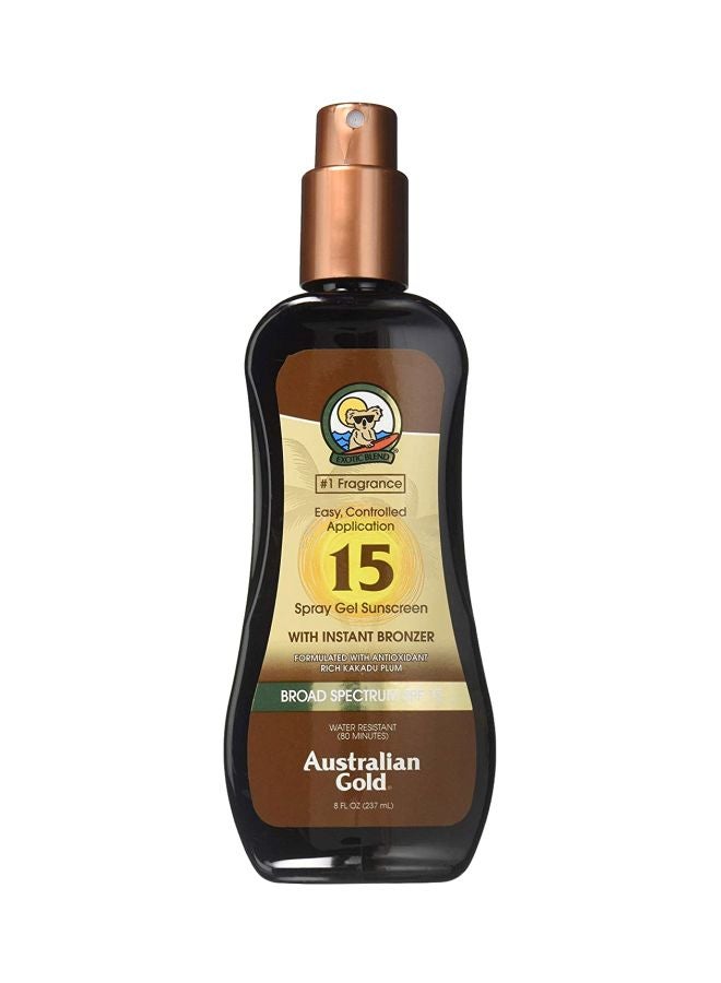 Spray Gel Sunscreen With Instant Bronzer SPF 15