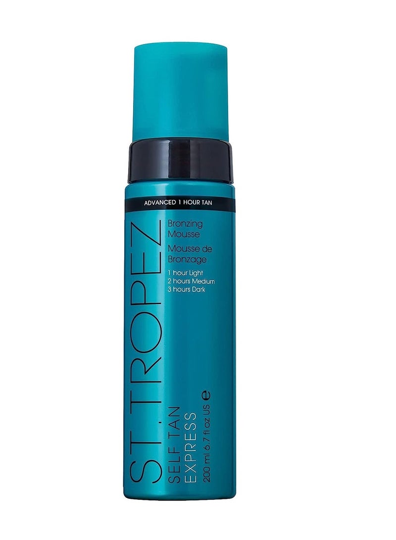 St. Tropez Self Tan Express Mousse, Fast Acting Fake Tan, Develops in 1-3 Hours, Streak-Free Finish, Vegan, Natural & Cruelty Free, 6.7 Fl Oz