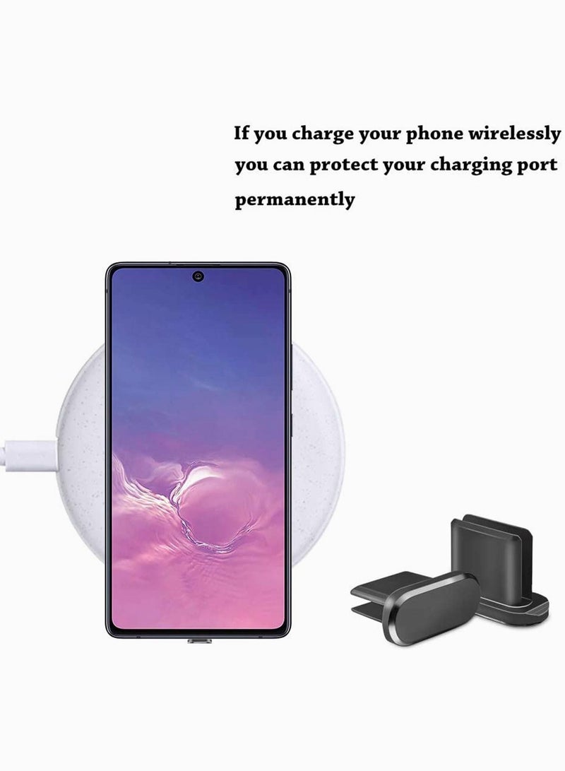 Dust Plug, Metal Anti Type C Charging Port Plug Protector Caps for Samsung Galaxy S20, Note 20, All Type-c Devices, with Cap Plugs Protectors, 2 Pack