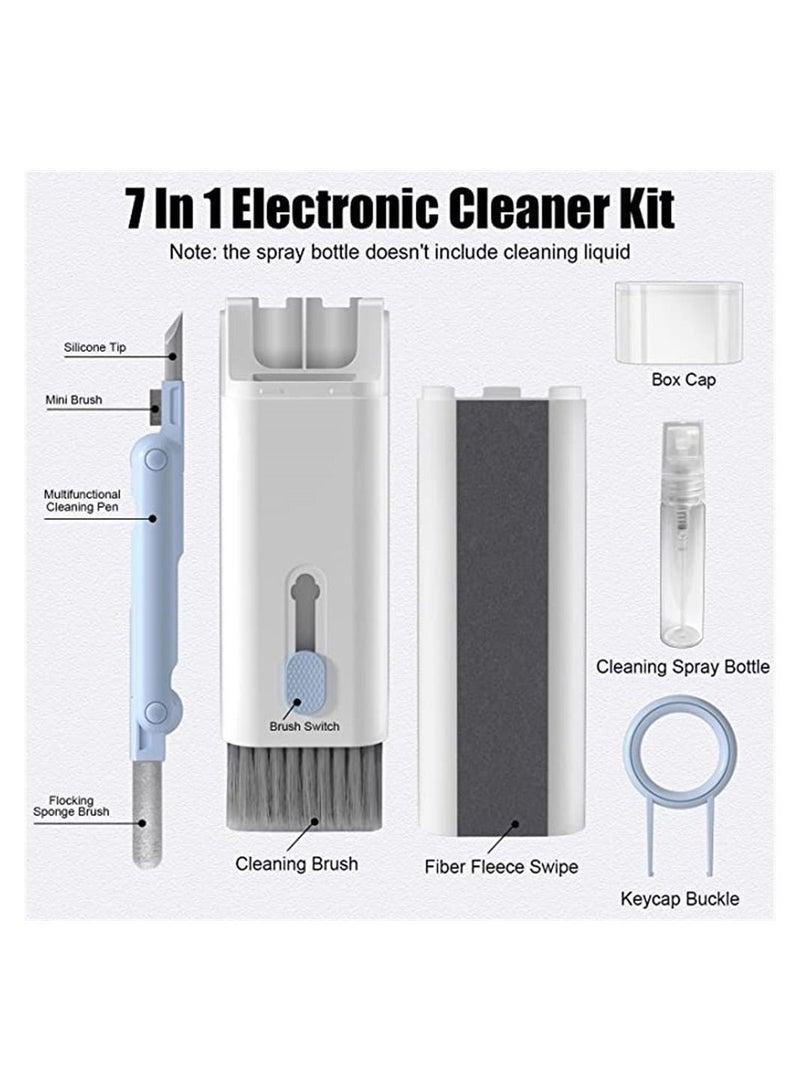 Keyboard Cleaner, 7 in 1 Electronic Cleaner Kit, 3 Cleaning Pen with Brush, for Keyboard, Phone, Computer, Laptop, Screen, Pc Monitor, Earbud, Tablet, Tv, Earphones