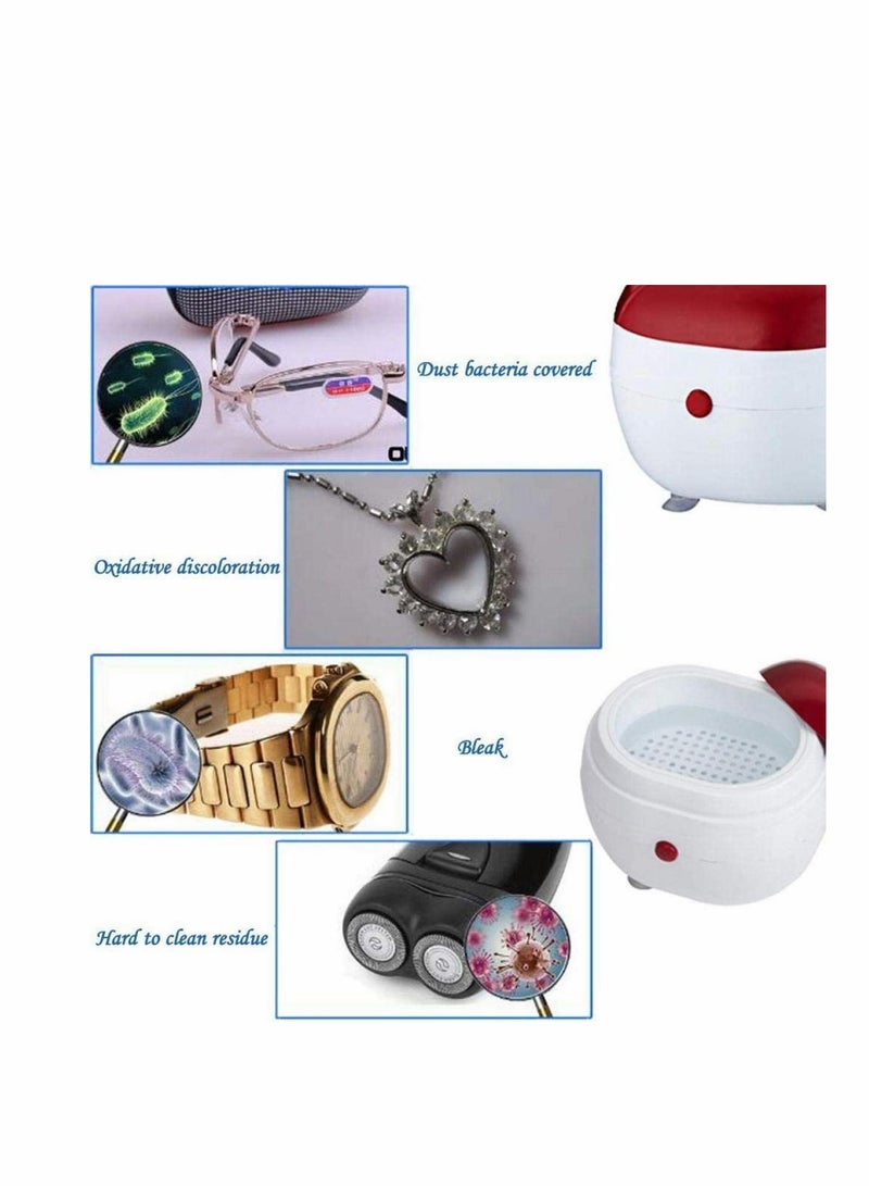 Mini Jewelry Cleaner, Ultrasonic Cleaner Cleaning Machine For Watches Rings Commercial Home Use