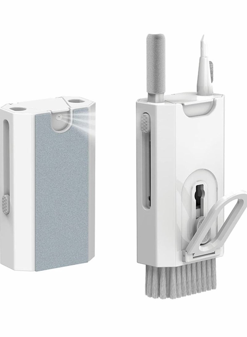 8 in 1 Electronic Cleaner Kit, Keyboard Kit with Brush, Multifunctional Cleaning Electronics Tool for Earphone, Keyboard, Laptop, Phone, PC Monitor (White)