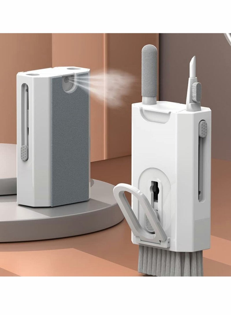 8 in 1 Electronic Cleaner Kit, Keyboard Kit with Brush, Multifunctional Cleaning Electronics Tool for Earphone, Keyboard, Laptop, Phone, PC Monitor (White)