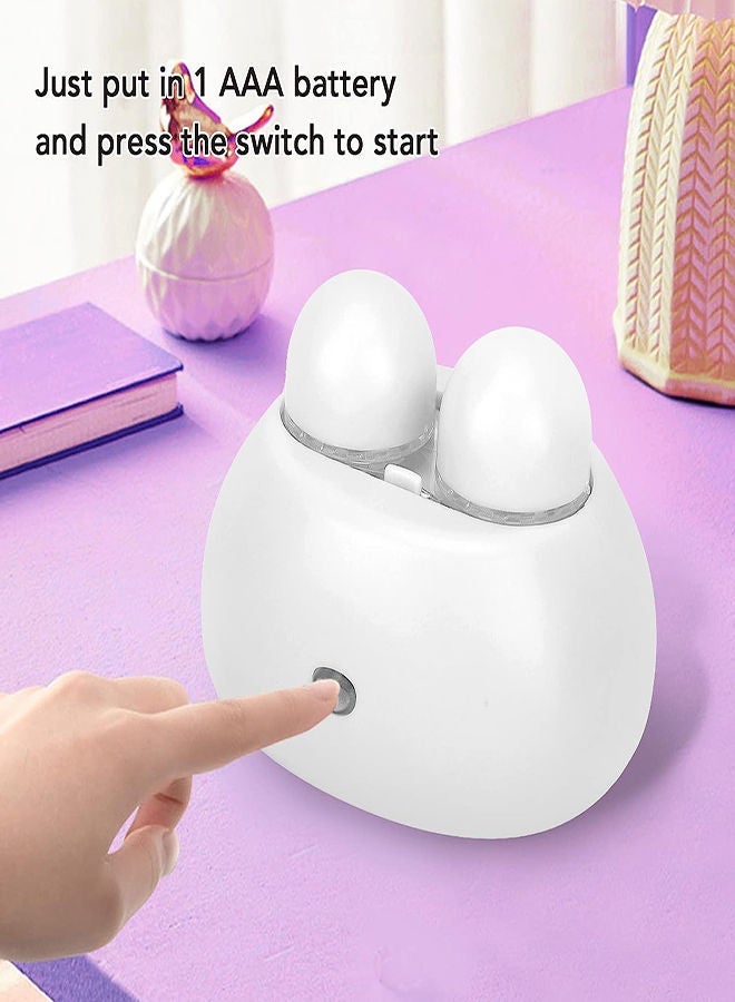 Contact Lens Cleaner Exquisite Small Portable Travel Rapid Vibration Electric Automatic Machine for Soft Lenses Work Home Use (White)