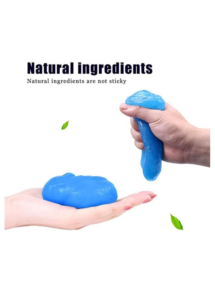 Cleaning Gel for Car, 1Pack Blue Car Dusting Mud Universal Soft Glue Cleaner, Used Dust Removal and of Air Conditioning Vents, Printers, Laptop Keyboards, Crevices