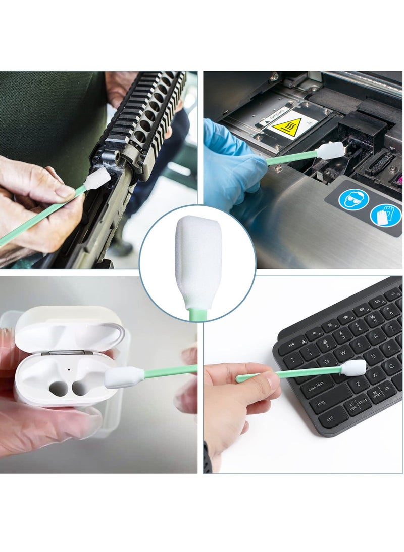 SYOSI Foam Cleaning Swabs, Lint-Free Swabs Tips Sponge Stick for Inkjet Printer, Camera, Optical Lens, and Electronics (100pcs)