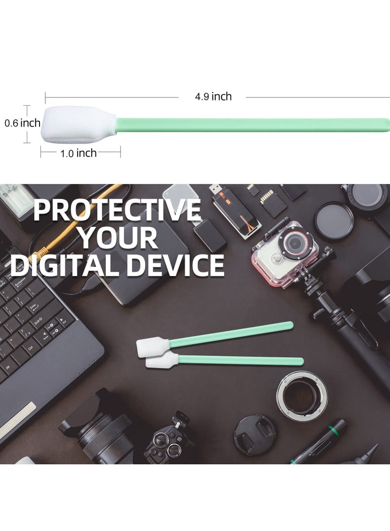 SYOSI Foam Cleaning Swabs, Lint-Free Swabs Tips Sponge Stick for Inkjet Printer, Camera, Optical Lens, and Electronics (100pcs)