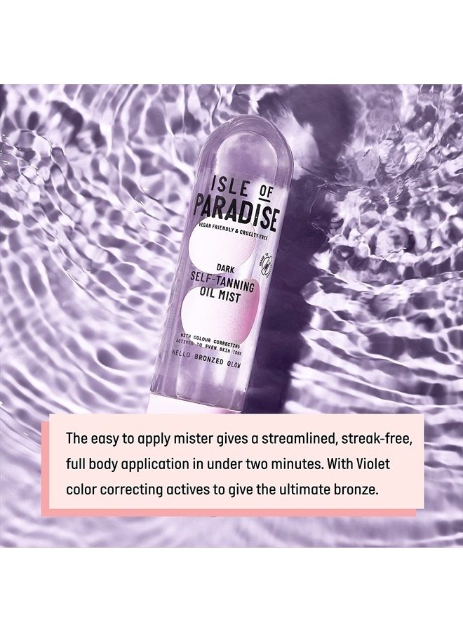 Self Tanning Oil Mist, Dark (Bronzed Glow) - Color Correcting Self Tan Spray, Vegan, Cruelty Free, 6.76 Fl Oz