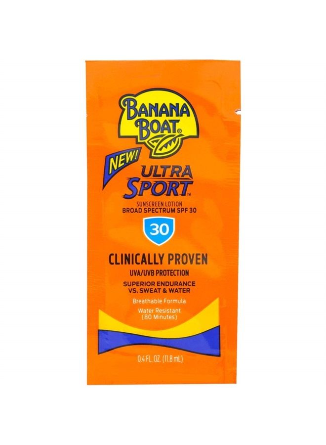 Sport Sunscreen, SPF 30 Protection lotion, Travel Packets, 0.4 Fl Oz (Pack of 24)