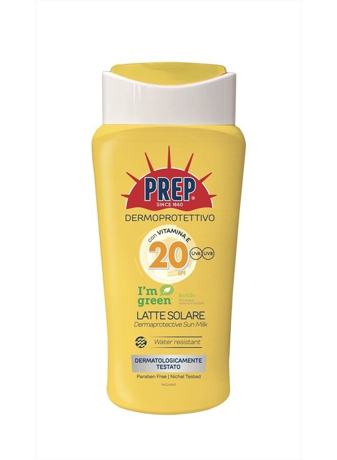 Prep Derma-protective Sun Milk Spf 20 By for Unisex - 6.8 Oz Sunscreen, 6.8 Oz