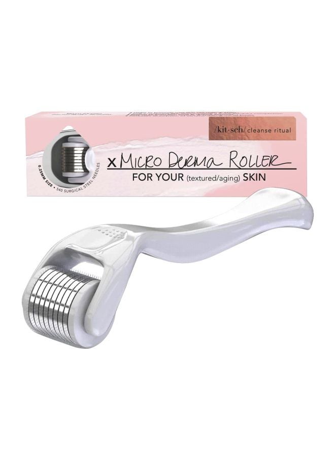 Micro Derma Face Roller White/Silver