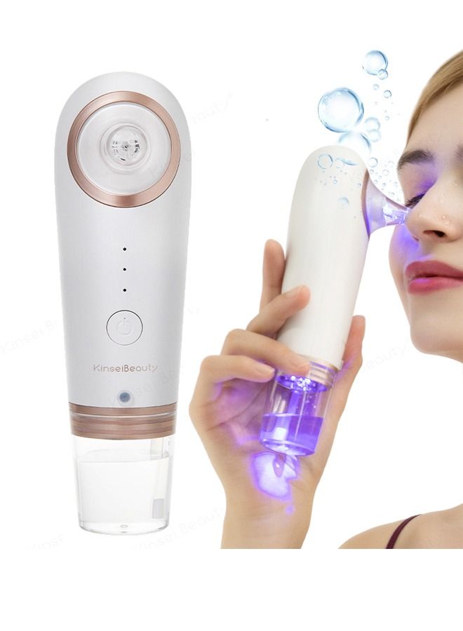 4-In-1 Upgraded Facial Pore Blackhead Remover Vacuum Cleaning Instrument Blue Light Sterilization 3 Speeds Levels Golden