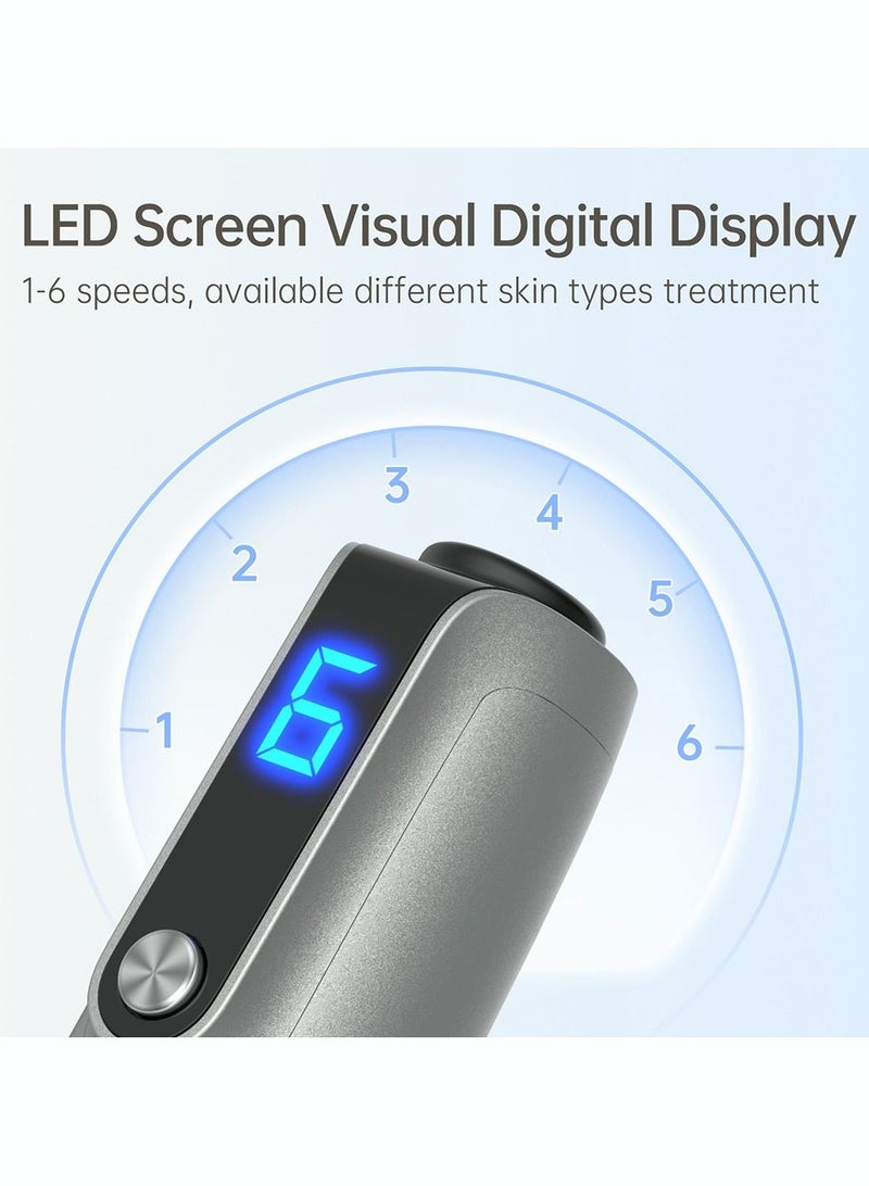 Ultima M8S Professional Microneedling Pen with 2 Replacement Tips Dark Gray Upgraded Version