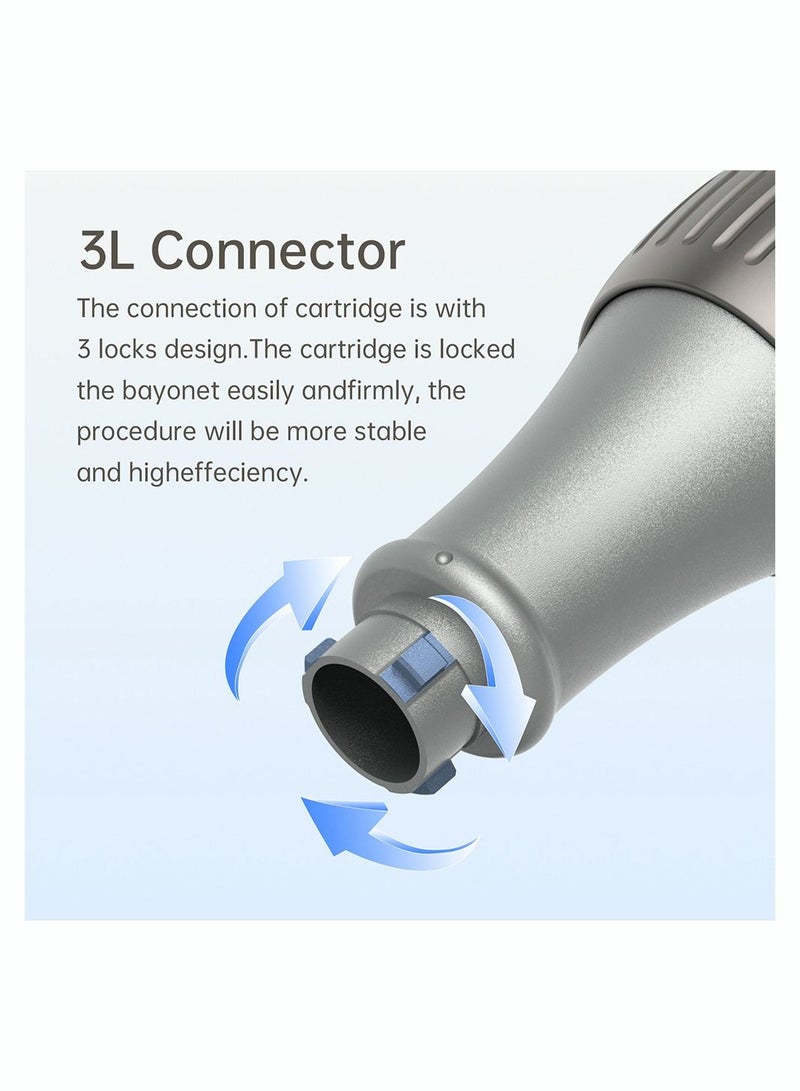 Ultima M8S Professional Microneedling Pen with 2 Replacement Tips Dark Gray Upgraded Version