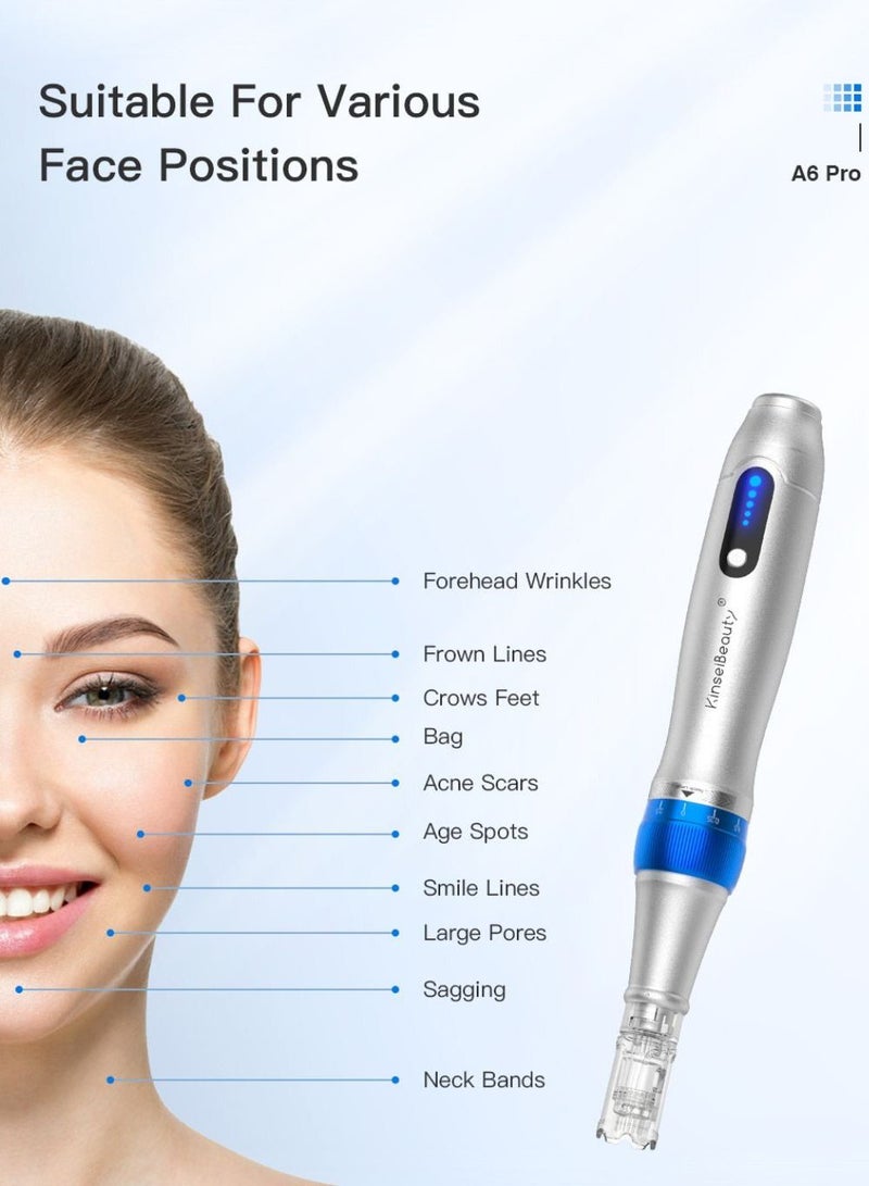 Professional Microneedling Pen, Ultima 2*12 Pin, 2*24 Pin, 2*36 Pin, A6 PRO Derma Pen