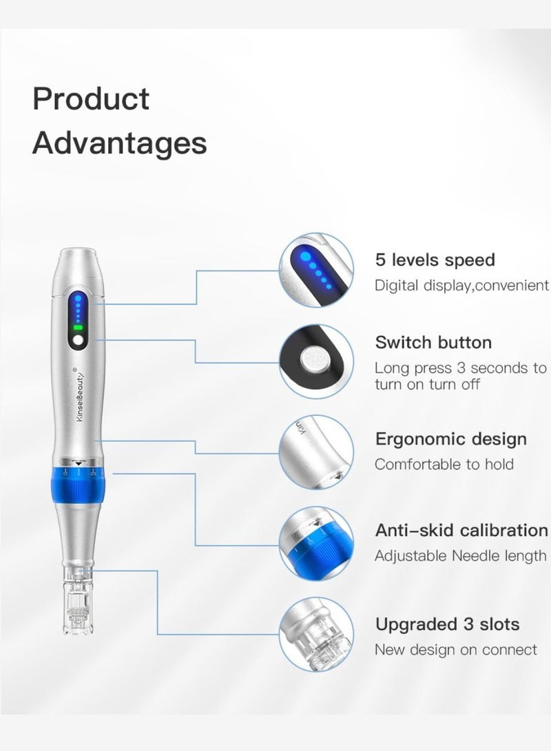 Professional Microneedling Pen, Ultima 2*12 Pin, 2*24 Pin, 2*36 Pin, A6 PRO Derma Pen