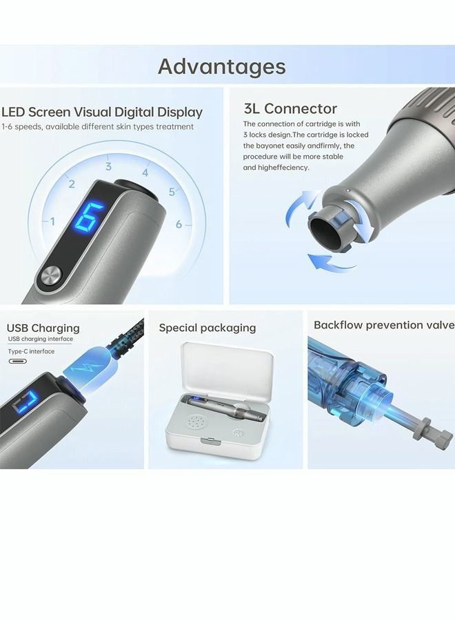 Revolutionize Your Skincare Routine with the Latest Dr.pen M8S Cordless Microneedling MTS Derma Pen - Includes 12 Original Cartridges