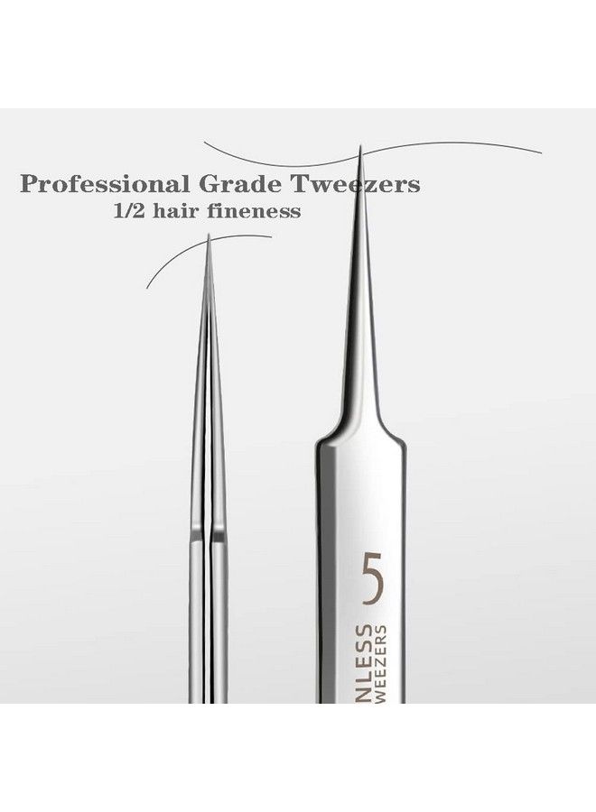 Professional Facial Blackhead Remover Tweezers3Pcs Precision Pimple Popper Tool Kit For Whitehead Ance Blemishs Comedones Stainless Steel Makeup Tool Matte