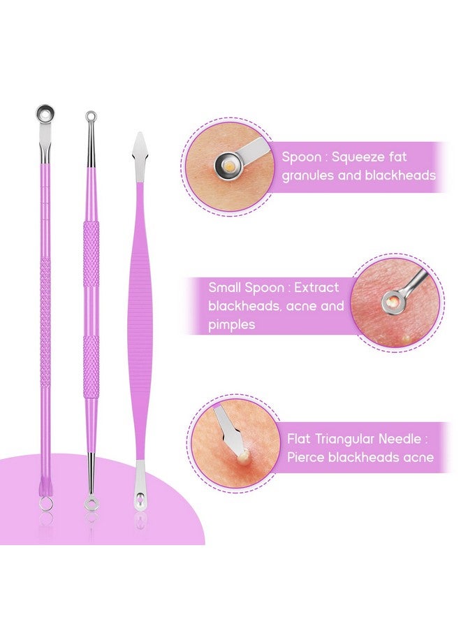 Blackhead Remover Tools Morgles 15Pcs Pimple Popper Tool Kit Professional Stainless Comedone Pimple Extractor Tool For Blackhead Blemish Zit Removing With Metal Case