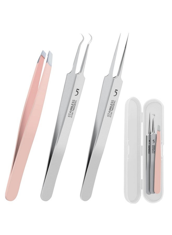 Blackhead Remover Tweezersingrown Hair Tweezers Precision Blackhead Pimple Extractor Cell Clips Tweezers