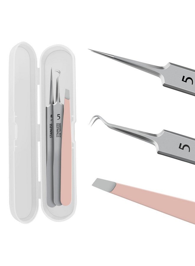 Blackhead Remover Tweezersingrown Hair Tweezers Precision Blackhead Pimple Extractor Cell Clips Tweezers