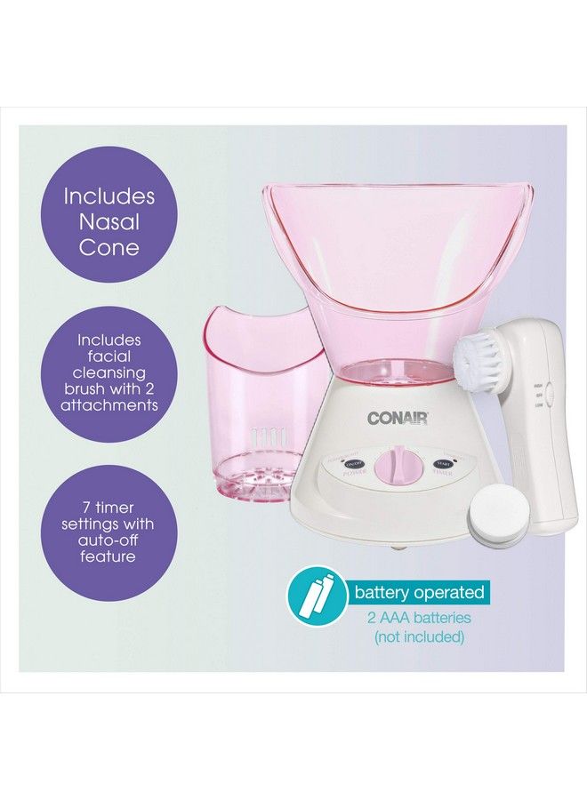 True Glow By Conair Gentle Mist Moisturizing Facial Steamer With Cleansing Brush