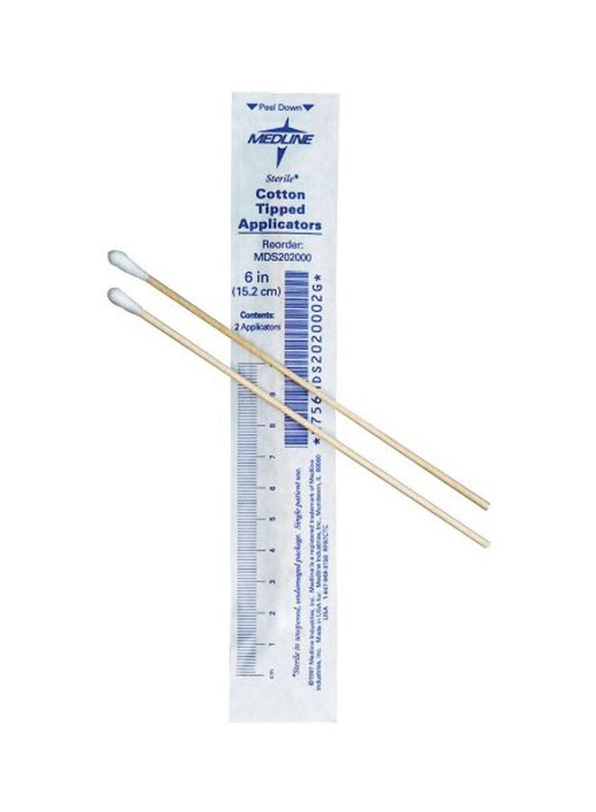 Pack Of 100 Cotton-Tipped Applicators White/Beige