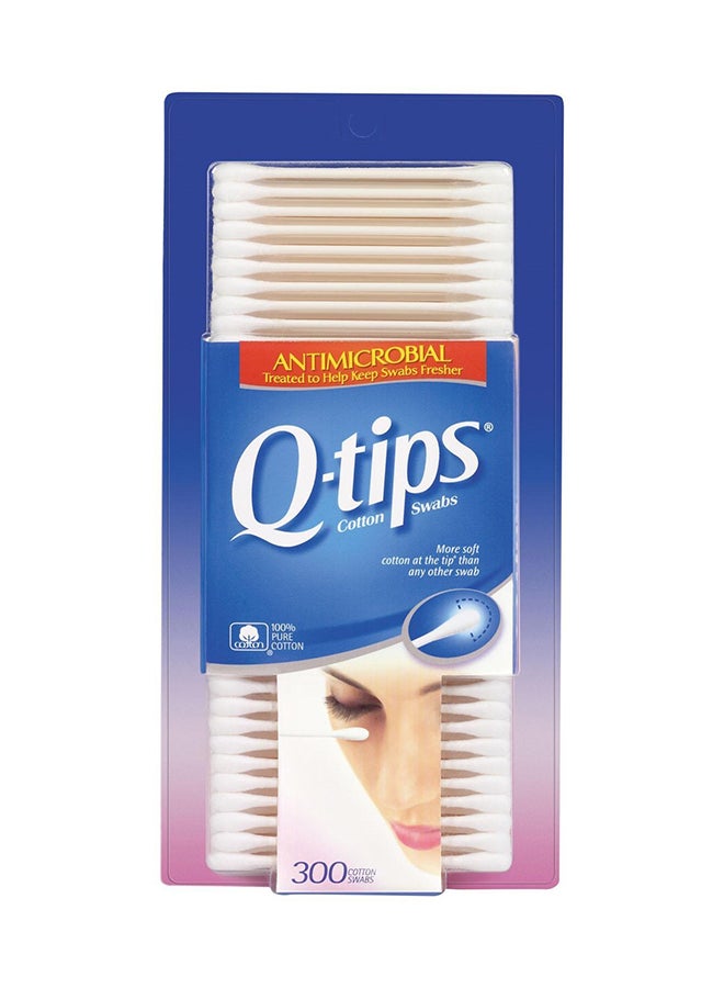 Q-Tips Anti Microbial Cotton Swabs - 300 Ct