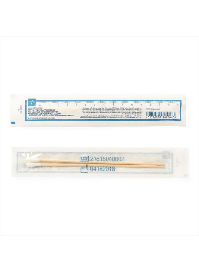 Sterile Cotton-Tipped Wood Applicator, 6